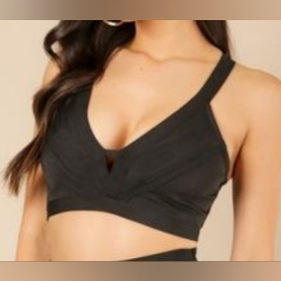 WOW Couture Cross Back Lux Bandage Bralette, Black - - Size Small - Picture 9 of 11
